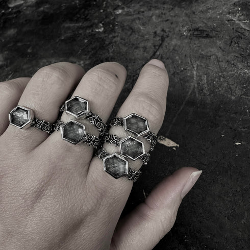 Mourning Ring - Gray (OOAK)