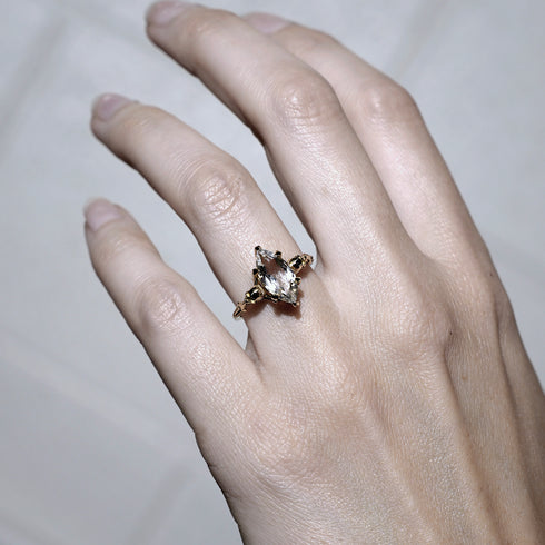Elysium Ring - Herkimer Diamond - Made to Order