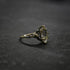 Elysium Ring - Herkimer Diamond - Antiqued Yellow Gold