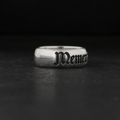 Memento mori Inscription Ring