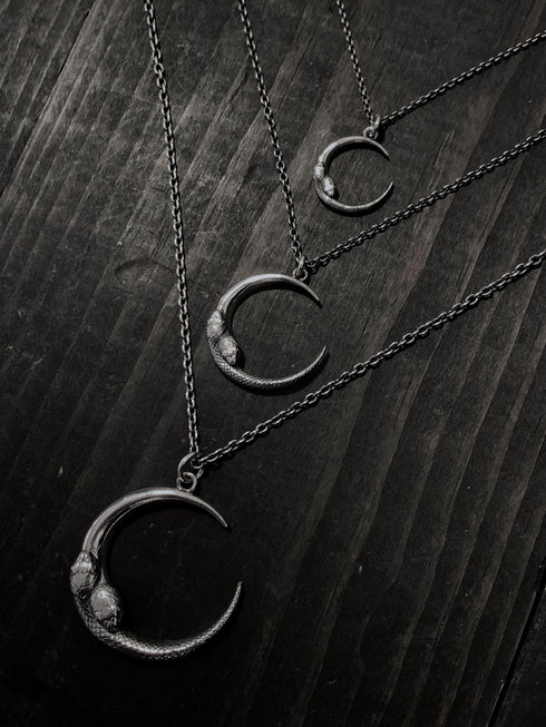Serpent Moon Necklace - Medium