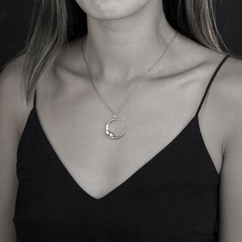 Serpent Moon Necklace - Medium